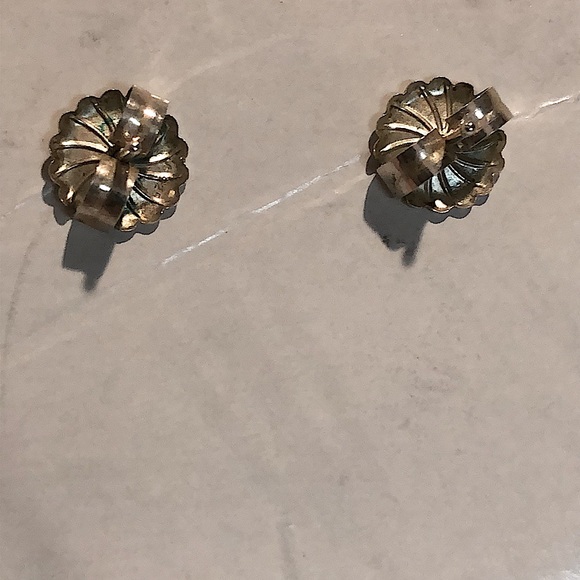 CAROLYN POLLACK Sterling Silver Tigers Eye Red Garnet Drop Dangle Earrings - Picture 4 of 10